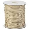 Craftdady Cordoncino cerato intrecciato da 2 mm in finta pelle di poliestere cerato, per la creazione di collane, bracciali, gioielli fai da te, bianco antico