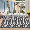 SHACOS Zerbino Lavabile per Interni, 60 x 90 cm Assorbente e Antiscivolo Zerbino, I Tappeti sono Ideali per Ingresso, Porta e Animali Domestici, Grigio Scuro