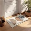 Astra Tappeto ingresso interno antiscivolo 50 x 70 cm Cerchi beige - Tappetino antisporco assorbente - Lavabile a 30°C - Tappeto moderno per ingresso e casa