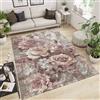 By Suardi Tappeto Rose Cipria - Lavabile in Lavatrice, Antiscivolo, Jacquard con Ciniglia - Pelo Corto 1200gr/mq - Design Floreale - Made in Italy (140x200cm)