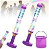 Knubbuf Glowing Rainbow LED Water Blaster, Light Up Fireworks Squirt Gun with Lights, High Pressure Water Soaker Toys for Summer Pool Party, Backyard, Beach Outdoor Games (2PCS)