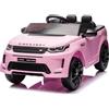 LALAHO Range Rover Mcchina Elettrica Per Bambini 2 Posti, Auto Elettrica per Bambini 3-5 Anni, Sport 12V con Doppi Motori, 3-5km/h, Sospensioni, MP3, Telecomando, Rosa