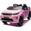 LALAHO Auto elettrica per bambini Range Rover Evoque 12V con telecomando a 2,4 GHz, Telecomando per auto elettrica (Rosa1)