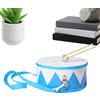 Generico Set Di Batteria Per Bambini - Strumento Educativo In Legno, Tracolla Regolabile In Legno Da 5,9 Pollici Set Di Batteria In - Per Ragazzo E Ragazza Di 2-5 Anni Educazione Compleanno Casa As