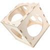 MOLUCKFU Cubo Misuratore per Palloncini Pieghevole in Legno, Strumento di Misurazione 9 Fori per Decorazioni di Feste, Accessorio Portatile per Misure Precise di Palloncini e Oggetti