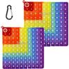 FENGCHUANG Push Bubble Stress Relief 2 in 1 Push Bubble Sensory Toy Colori Arcobaleno Pop it Tabelline Tabelline per Bambini Adatto per l'istruzione, l'autismo o per Chi è Sotto Stress (20x20 cm)