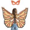 AffeGifts Costume Farfalla Bambina, Grande Capo Farfalla per Bambini Costume Farfalla Wings Fancy Butterfly Mantello Morbido Principessa Farfalla Scialle Dress Up per 4-10 Yeas Old (Arancione)