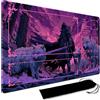 MPLRC PLAYMAT Tappetino da gioco MTG, con borsa impermeabile nera per la conservazione, dimensioni 60 x 35 cm, tappetino da gioco MTG con zone e bordi cuciti, tappetini per giochi di carte collezionabili, tappetino