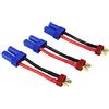 OliYin 3pcs Maschio Deans T-Plug a Femmina EC5 Losi Adattatore connettore con 14awg Filo da 1.96 Pollici per Batteria Brushless LiPO (Confezione da 3)