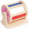 WOODENFUN Montessori Drehende Trommel Holz Spielzeug für Säuglinge 6-12 Monate Rainbow Montessori Spinning Drum Musik Spiegel Trommel
