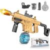 JONRRYIN Pistola ad Acqua Elettrica Automatica con Luci LED, Fucile ad Acqua Autocaricante Capacità 450ml, Portata 8m per Adulti e Bambini Piscina Spiaggia Giardino Feste Estive (Marrone)