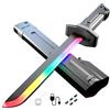 ZXDZSW Spada Sparkblade con scintille, Giocattolo Spray for Spada Laser a LED con Lame Che cambiano Colore e Fumo, Giocattoli Cosplay Luminosi(Gray)