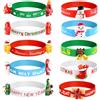 Morcheiong 40 braccialetti in gomma Frohe Christmas per feste di festa, sacchetti regalo, regalo per ospiti, prezzi di classe, accessori di ricambio scolastici