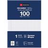 Miquelrius - Blocco ricambio FOLIO 215 x 315 mm, 100 fogli quadrettati 4 x 4 mm con margine, carta opaca 90 g/m², fogli perforati a 15 fori per raccoglitori ad anelli, materiale scolastico