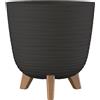 BLUMAX - Vaso Aurora Luna Antracite - h28 cm diametro 30 cm