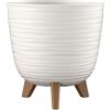 BLUMAX - Vaso Aurora Luna Bianco - h28 cm diametro 30 cm