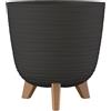 BLUMAX - Vaso Aurora Luna Antracite - h24 cm diametro 25 cm