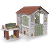 Chicos - Casetta Barbacoa | Casetta per Bambini da Esterno con Barbecue Integrato ed Accessori oltre a Finestre e Gattaiola | Da 2 Anni (89705)
