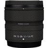 JERXTTON Pellicola adesiva in vinile per obiettivo fotocamera Nikon Z DX 12-28 mm F3,5-5,6 PZ 12-28 mm F3,5-5,6 PZ (Matrix Black)
