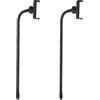 LJISEHG Collo d'oca regolabile flessibile da 2 pezzi da 19,7 pollici con clip for telefono, adattatore filettato femmina da 1/4 pollici, staffa universale nera(15.7 Male)