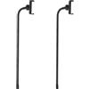 LJISEHG Collo d'oca regolabile flessibile da 2 pezzi da 19,7 pollici con clip for telefono, adattatore filettato femmina da 1/4 pollici, staffa universale nera(19.7 Female)