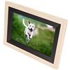 WINH Cornice per foto digitale, schermo touch IPS Smart, cornice in legno da 10,1 pollici, cornice elettronica WiFi, idea regalo (spina UE)