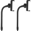 LJISEHG Collo d'oca regolabile flessibile da 2 pezzi da 19,7 pollici con clip for telefono, adattatore filettato femmina da 1/4 pollici, staffa universale nera(7.9 Male)