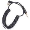 FOLODA Cavo di sincronizzazione lampeggiante maschio dritto da 3,5 mm a gomito per 580EXII 7D 5DII 50D 40D 30D 20D 10D D300S con molla a vite cavo di rilascio dell'otturatore