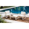 GREENWOOD Salotto da giardino SET CERVETERI alluminio bianco due poltrone tavolino SET151 B