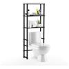 Furinno Turn-N-Tube WC salvaspazio con 3 ripiani, espresso/Nero