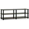Furinno Mobile Porta TV, Legno, Marrone/Nero