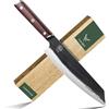 TAN REN Coltelli da Chef, 33 cm coltelli da chef professionali, Coltelli da Chef Santoku acciaio al Carbonio, coltello da cucina giapponese Coltello Chef per Casa/Ristorante