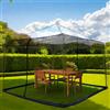 GOZYLA Zanzariera gazebo, 3 x 3 m, zanzariera a rete per esterni, giardino, patio, campeggio (nero, 300 x 300 x 230 cm)
