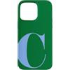 Retro Large Initials - Accessories by B. Custodia per iPhone 15 Pro Max Personalized Initial Letter C Blue Minimalist Monogram Name