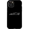 Driver Dept. Custodia per iPhone 11 Pro Minimalista Open Wheel Race Car Silhouette Monoposto Sideview