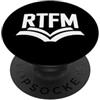 IT Programmer Minimalist Geek Nerd Slang RTFM Funny Daying Leggi il manuale Tech Humor PopSockets PopGrip Adesivo