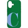 Retro Large Initials - Accessories by B. Custodia per iPhone 17 Personalized Initial Letter C Blue Minimalist Monogram Name