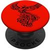 Embercore Tees and Phoenix Arcana Gifts Rising From Antartico Ashes Nero Artistico Phoenix Illustrazione PopSockets PopGrip Adesivo