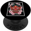 TOKYO WAVES Oni Mask Designs Yokai Oni Maschera Diavolo Giapponese Demone Tattoo Oni Mask PopSockets PopGrip Adesivo