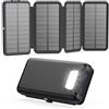 A ADDTOP Power bank solare 20000mAh - Caricabatterie solare con ricarica rapida 22.5W, 3 uscite e 4 pannelli solari pieghevoli, batteria esterna per telefoni e tablet, da campeggio