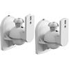 myWall HB 6 WL - Supporto da parete per altoparlanti inclinabile, girevole Distanza dalla parete (max): 64 mm, bianco 1 paio