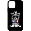Merica USA Patriotic Cute Funny 4th of J Custodia per iPhone 12 mini Slot Machine Casino Gioco d'azzardo Las Vegas Bandiera Americana Bandana