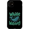 Coastal Minimalist Threads Custodia per iPhone 11 Osservazione delle balene: vita oceanica minimalista color verde acqua
