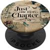 Cute Book Reader Accessories & Bookish I Just One More Chapter Bookish Book Reading Vintage Flower PopSockets PopGrip Adesivo