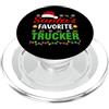 Santa Favorite Trucker Christmas For Job Santa's Favorite Trucker Funny Christmas Trucker Xmas PopSockets PopGrip per MagSafe