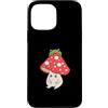 Cottagecore Frog Aesthetic Cute Frog Custodia per iPhone 13 Pro Max Cottagecore - Fungo a forma di rana Kawaii