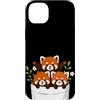 PocketbyAxis1 Custodia per iPhone 14 Plus Red Panda Pocket Carino Kawaii Animal Art