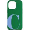 Retro Large Initials - Accessories by B. Custodia per iPhone 13 Pro Personalized Initial Letter C Blue Minimalist Monogram Name
