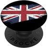 British Heritage & Patriot Apparel Bandiera Regno Unito Distressed Grunge Graphic PopSockets PopGrip Adesivo
