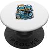 Retro Tuk Tuk Racing Urban City 1986 Fan Backprint 1986 Urban Tuk Tuk Racer City Drag Edition Retro PopSockets PopGrip Adesivo